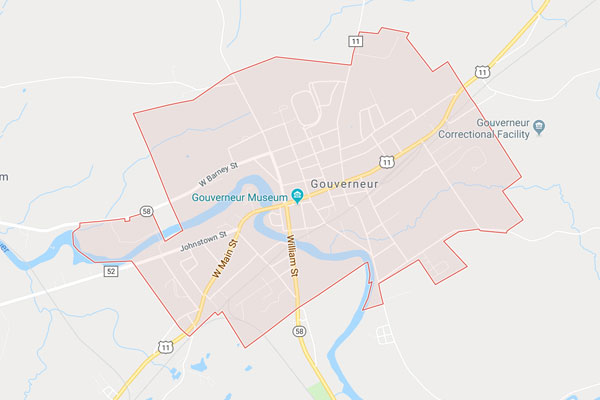 Google maps of Gouverneur New York